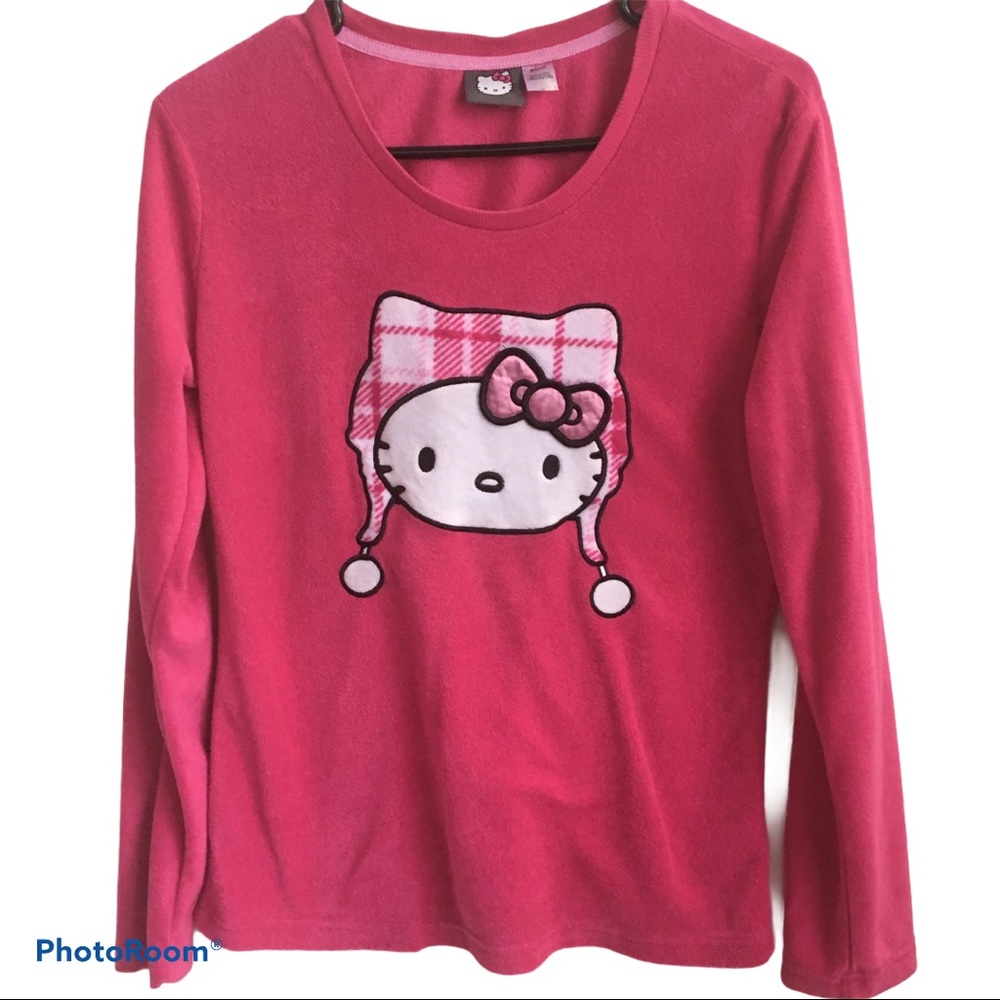 Hello Kitty Soft Pink Fleece Top Sz S/CH/P